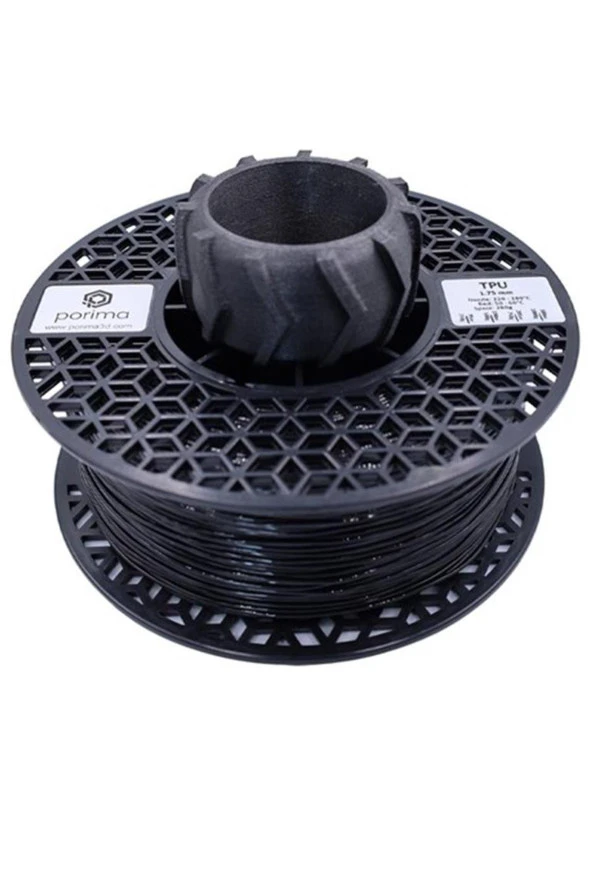 Porima TPU Flex 98A 1.75mm Siyah RAL9005 Filament 1 Kg ürün görseli 1