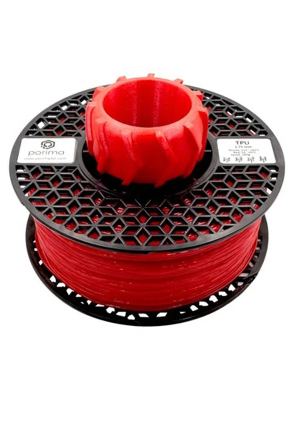 Porima TPU Flex 98A 1.75mm Kırmızı RAL3020 Filament 1 Kg ürün görseli 1