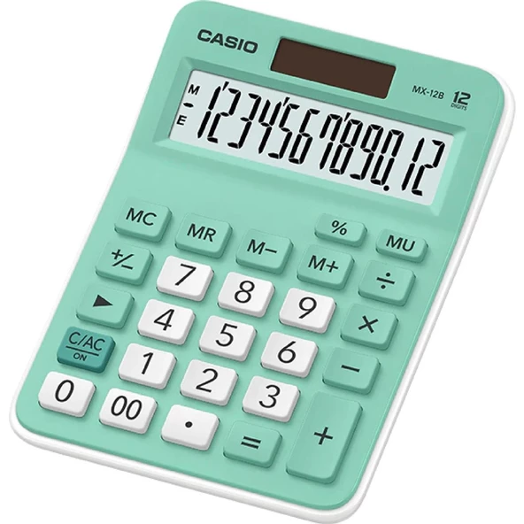 Casio Hesap Makinesi Masa Üstü 12 Haneli Açık Yeşil Hesap Makinası ürün görseli 1
