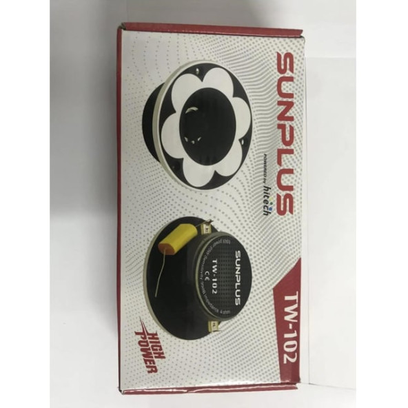 Sunplus TW-102 Tweeter 95watt 60rms İKİ ADET ürün görseli 1