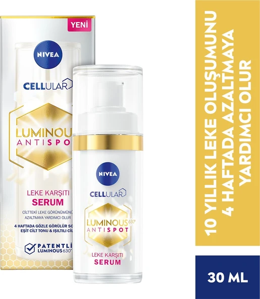 Nivea Luminous630 Leke Karşıtı Serum 30ml,Güneş, Hamilelik ve Ergenlik Lekeleri için Cilt Serumu, Eş ürün görseli 1
