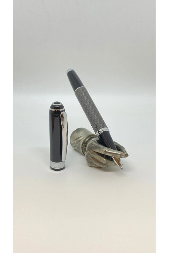BLACK LEATHER ROLLER KALEM ürün görseli 1
