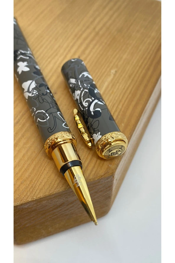 CROWN FLOWER DESIGN ROLLER KALEM - Resim 2