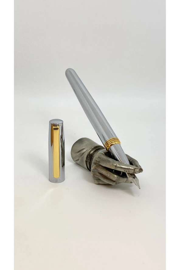 SILVER PRESTIGE DOLMA KALEM GOLD KLIPS ürün görseli 1