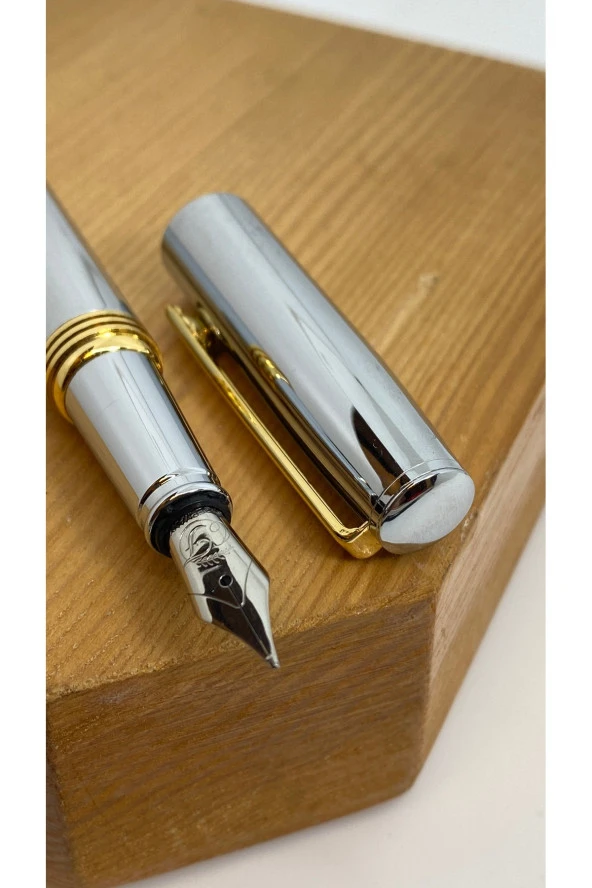 SILVER PRESTIGE DOLMA KALEM GOLD KLIPS - Resim 2