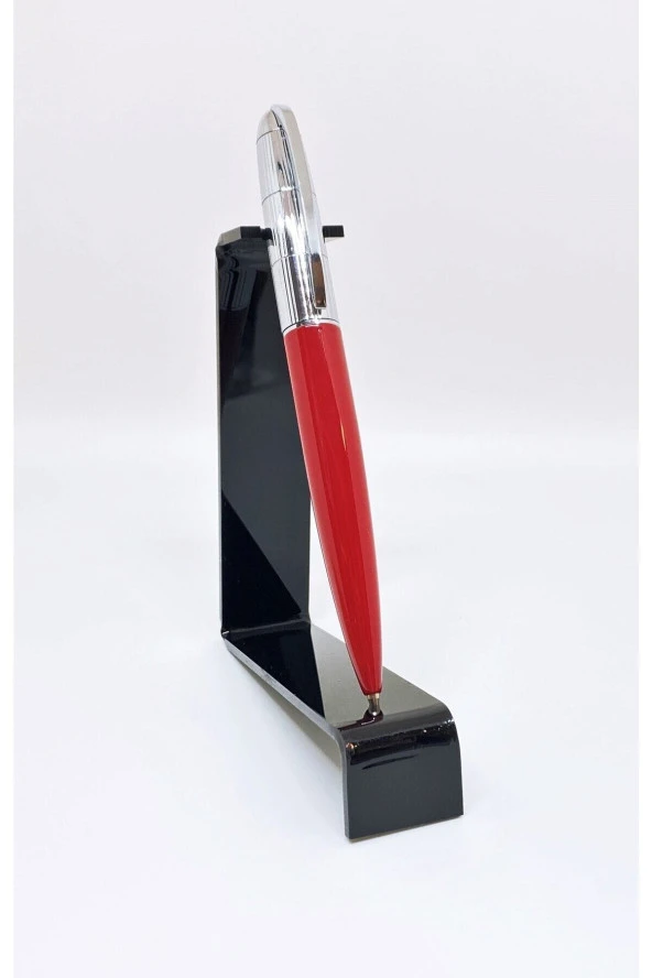 Fet Red Krom Tükenmez Kalem Red Silver - Resim 3