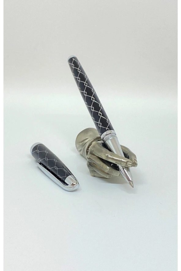 Black Canvas Roller Kalem Black Silver ürün görseli 1