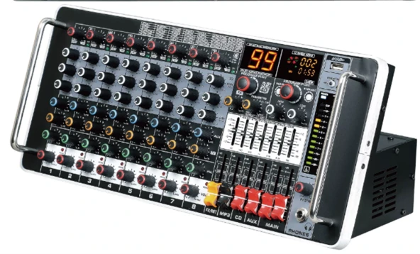 ODO MR-12M99-5 12 KANALLI EFEKTLİ  2x500W RACK TİPİ ANFİLİ POWER MİKSER ürün görseli 1