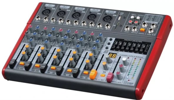 ODO MZ-802FX 8 KANALLI 99 DSP EFEKTLİ DECK MİKSER ürün görseli 1