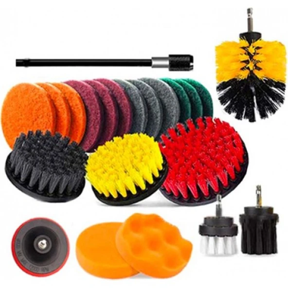 Zhltools Çok Amaçlı Ev Banyo ve Araç Oto Matkap Ucu Temizlik Seti 22 Parça ürün görseli 1