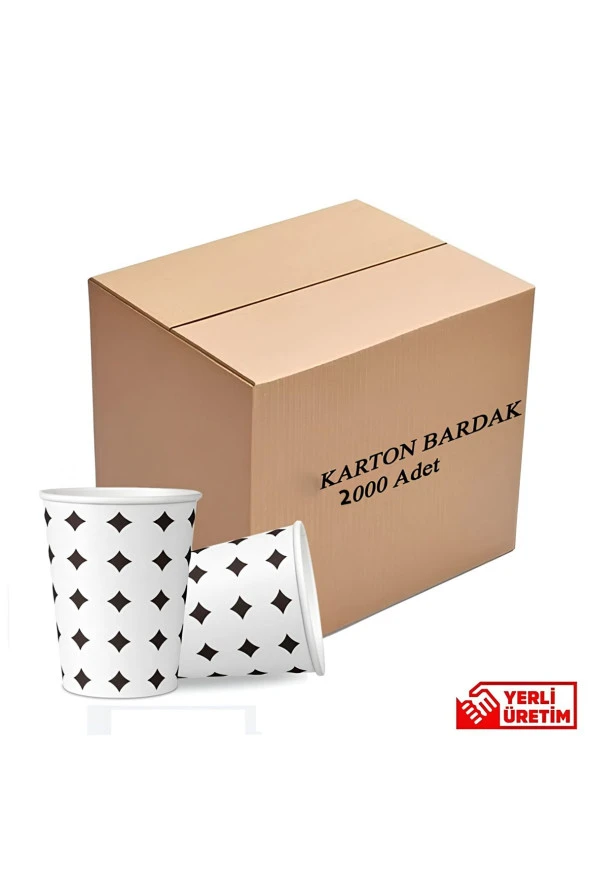 6.5  Oz Karton Bardak 2000 Adet Isıya Dayanıklı 1.Kalite ürün görseli 1