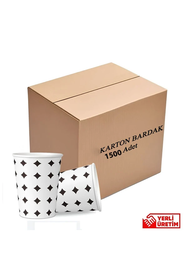 6,5 Oz Karton Bardak 1500 Adet Tahta Karıştırıcı Hediye Isıya Dayanıklı ürün görseli 1