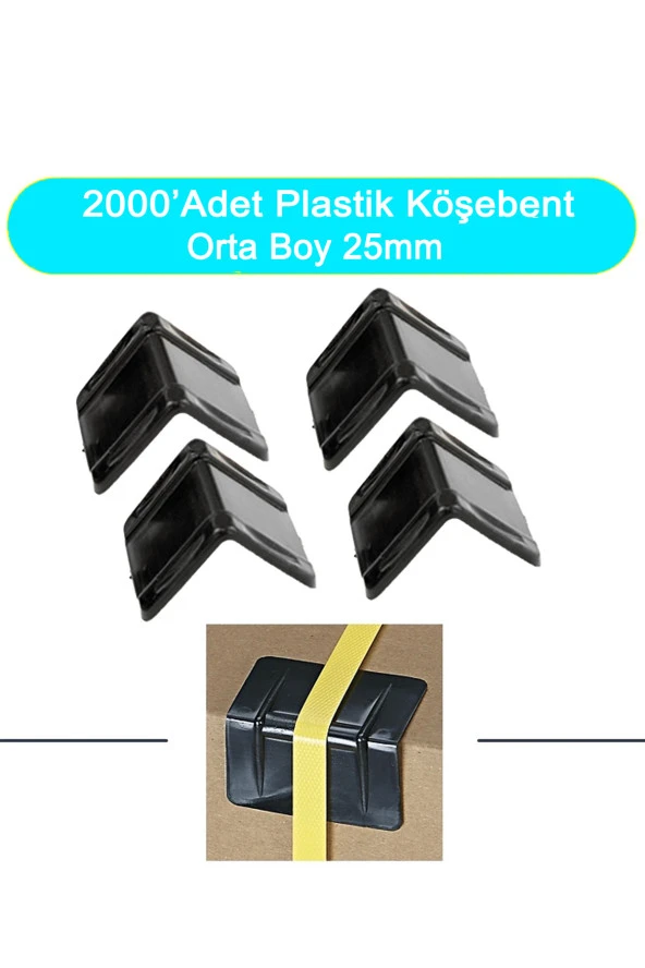 25mm Plastik Köşe Koruyucu Köşebent Çember Koruyucu Plastik 2000 Adet ürün görseli 1