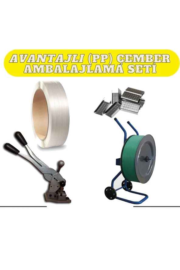Kazançlı 12'lik Beyaz Polyester Çember Kullanım Seti 1.kalite ürün görseli 1
