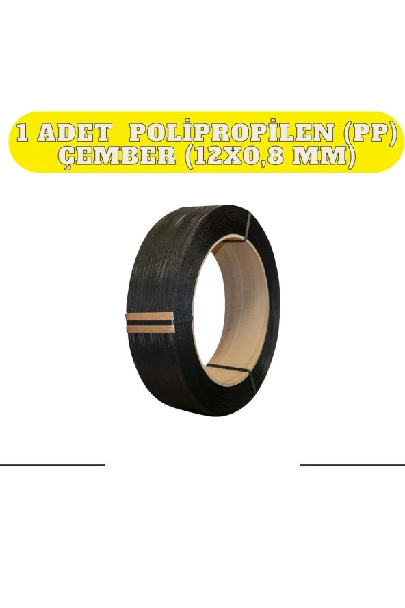 Kazançlı 12'Lik Siyah Polyester Çember Kullanım Seti 1.Kalite - Resim 2