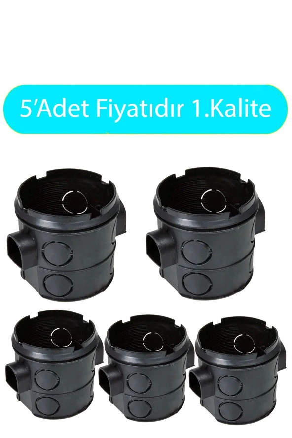 Sıva Altı Priz Ve Anahtar Geçmeli Kasası 5'Adet 1.Kalite ürün görseli 1