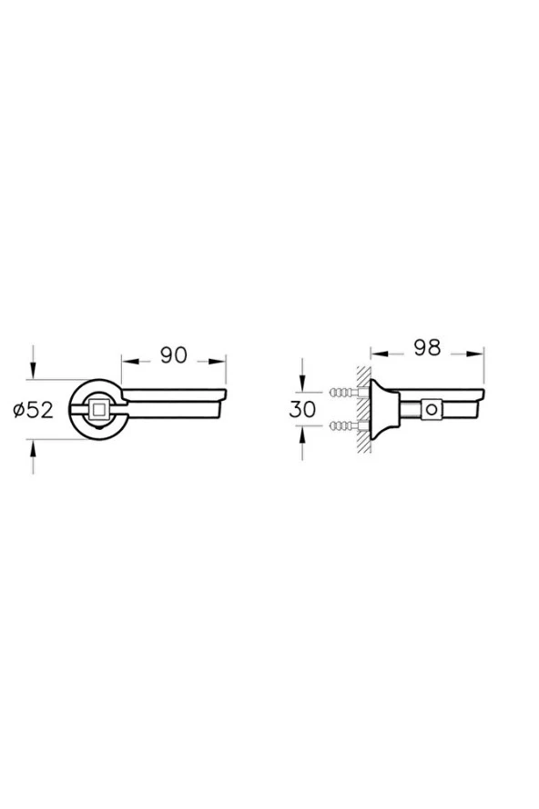 Juno Classic A44418 Katı Sabunluk, Krom - Resim 2
