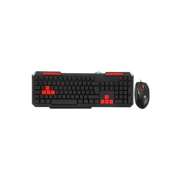 Everest Usb Siyah Kırmızı Tuşlu Türkçe Multimedia Kablolu Klavye + Mouse Set Km-6825 ürün görseli 1