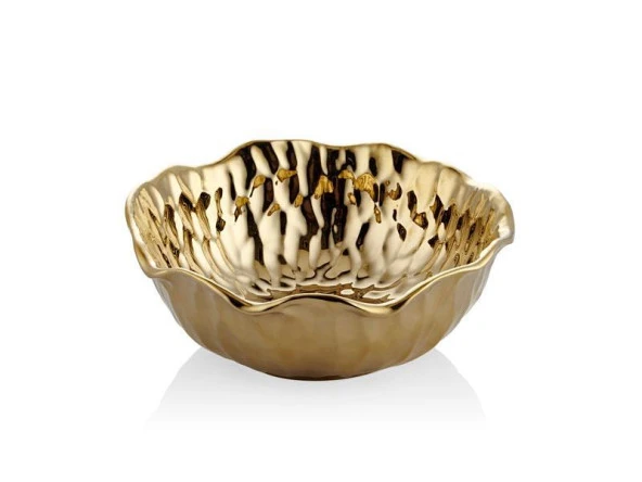 LAMEDOR LOTUS GOLD KUCUK KASE 22,5X22,5X9 CM ürün görseli 1