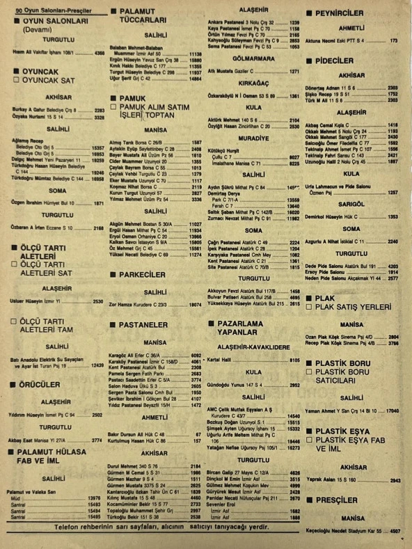 Manisa 1987 Meslek Reklam İlanı Efemera S-89 - Resim 2