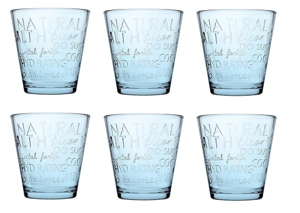 Paşabahçe su bardak city pop 250 ml su bardağı 6 lı turkuaz ürün görseli 1