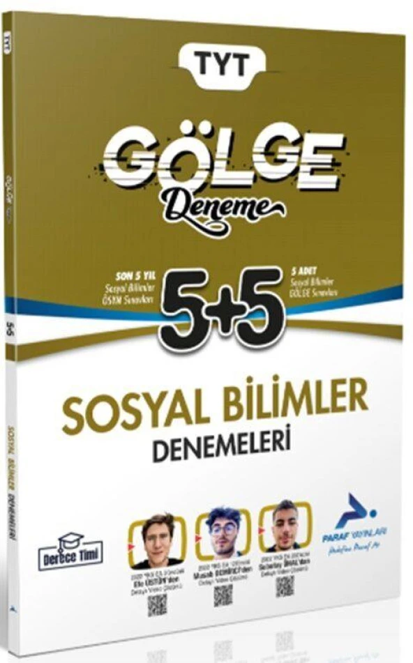 TYT Sosyal Bilimler Gölge Deneme Paraf Yayınları ürün görseli 1