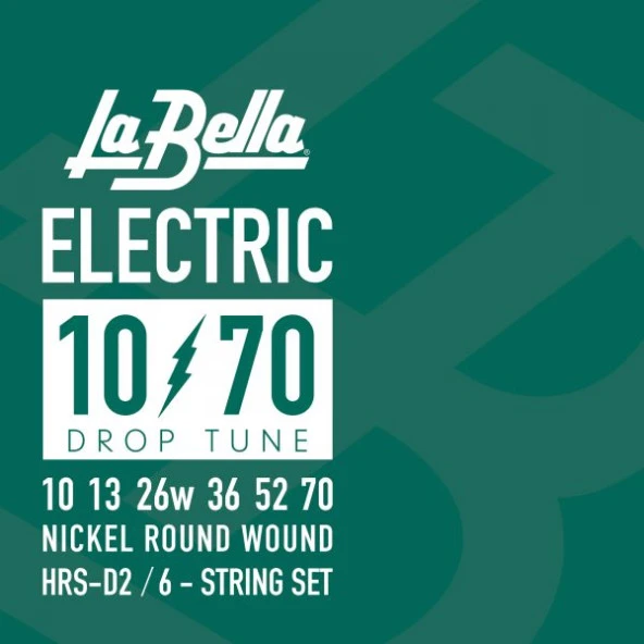 LA BELLA ELEKTRO GİTAR TELİ D DROP 10-70 HRS-D2 ürün görseli 1