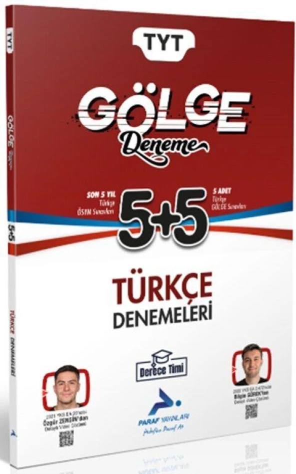 TYT Türkçe Gölge Deneme Paraf Yayınları ürün görseli 1