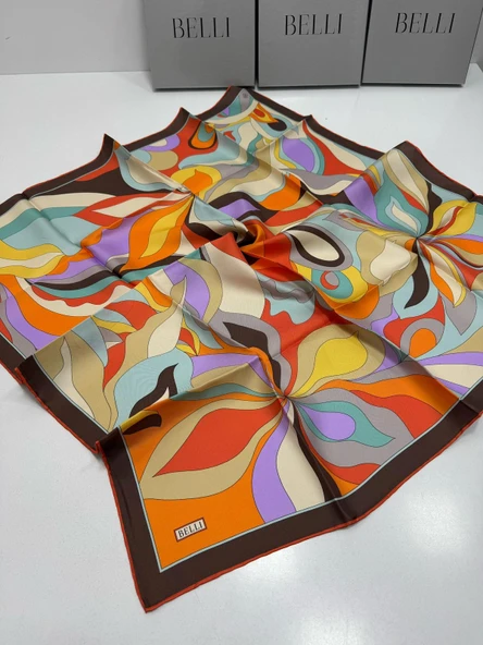 Belli Twill İpek Eşarp 4108-81 - Resim 4