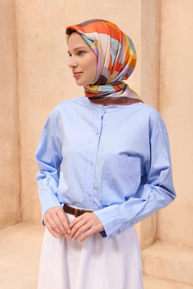 Belli Twill İpek Eşarp 4108-81 - Resim 3
