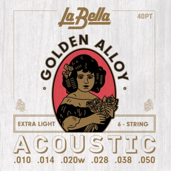 LA BELLA 10-50 AKUSTİK GİTAR TELİ 40PT ürün görseli 1