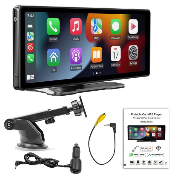 TechTic Tak Çalıştır Carplay Apple Android Auto Ekran Kablosuz 10.2İnç Araç Araba Ekran Navigasyon ürün görseli 1