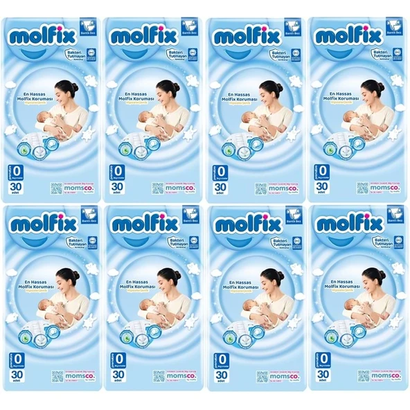 Molfix Bebek Bezi Ekonomik 0 Beden 0-3 KG Prematüre 240 Adet ürün görseli 1