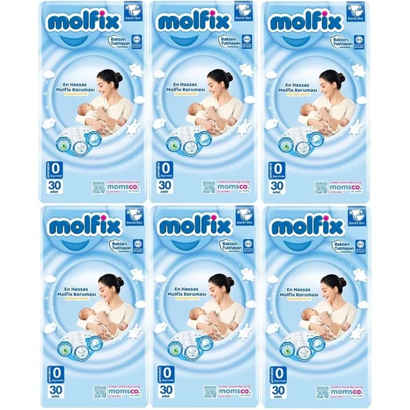 Molfix Bebek Bezi Ekonomik 0 Beden 0-3 KG Prematüre 180 Adet ürün görseli 1