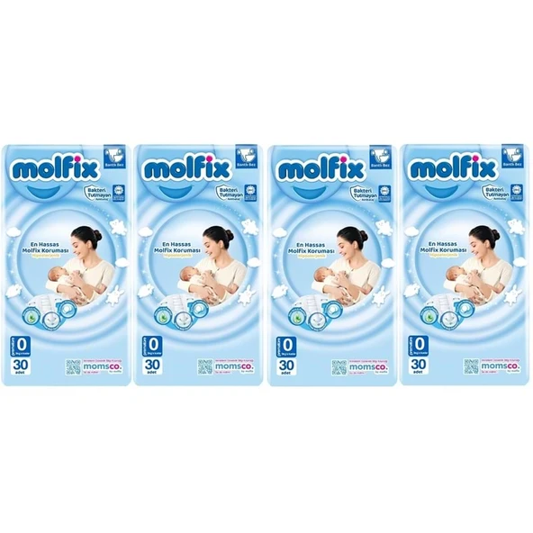 Molfix Bebek Bezi Ekonomik 0 Beden 0-3 KG Prematüre 120 Adet ürün görseli 1