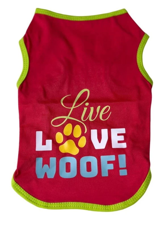 Petmamacı Kedi ve KÜÇÜK Köpek T-Shirt Kırmızı M EN:26 BOY:37CM ürün görseli 1