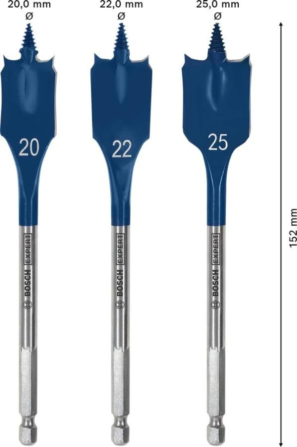 Bosch Yaprak Matkap Ucu Seti 3 Parça - Resim 3