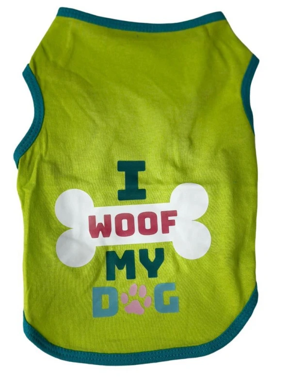 Petmamacı Kedi ve KÜÇÜK Köpek T-Shirt Yeşil L EN:28 BOY:44CM ürün görseli 1