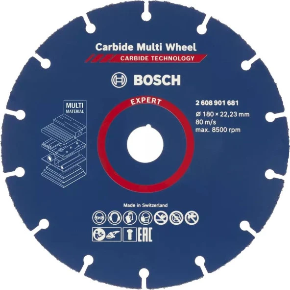 Bosch Carbide Kesme Diski 180mm ürün görseli 1