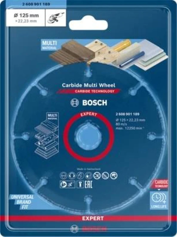 Bosch Carbide Kesme Diski 125mm ürün görseli 1