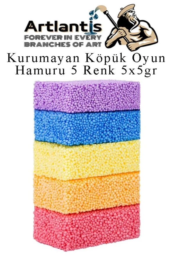 Köpük Hamur 5 Renk 5 Gr 1 Paket Kurumayan Köpük Oyun Hamuru Hafif Yumuşak Hamur Okul Öncesi Anasınıfı Kreş Etkinlikleri ürün görseli 1