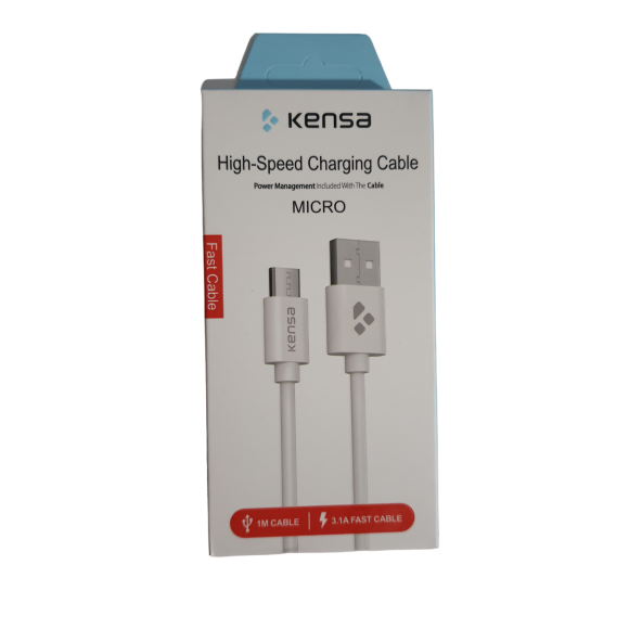 KENSA 3.1A HIZLI ŞARJ ÖZELLİKLİ MİCRO USB ŞARJ KABLOSU ürün görseli 1