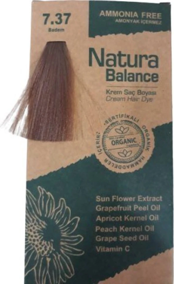 Natura Balance (Krem Saç Boyası) Badem 7.37 60ML ürün görseli 1