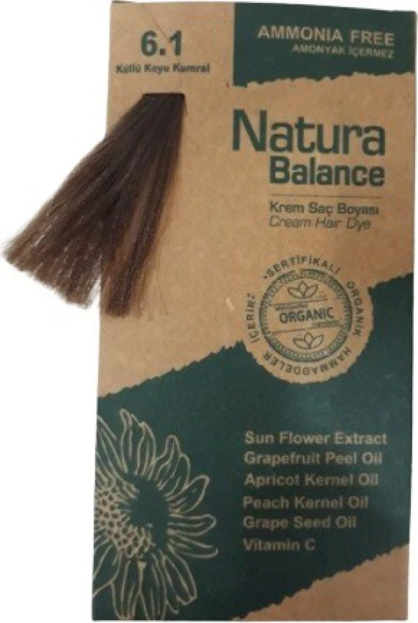 Natura Balance (Krem Saç Boyası) Külü Koyu Kumral 6.1 60ML ürün görseli 1