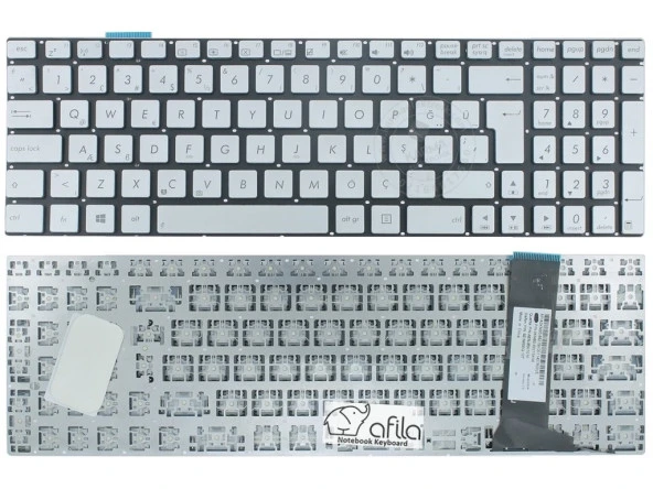 Asus OKNB0-6621SK00, EANJ8901010, 9Z.N8BBQ.10T Klavye Gri TR ürün görseli 1