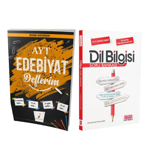 Pelikan AYT Edebiyat Defterim ve AKM Dil Bilgisi Soru Bankası Seti 2 Kitap ürün görseli 1