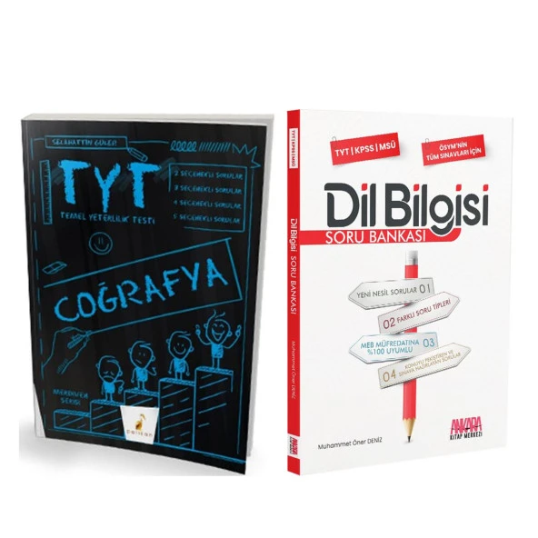 Pelikan TYT Coğrafya Merdiven ve AKM Dil Bilgisi Soru Bankası Seti 2 Kitap ürün görseli 1