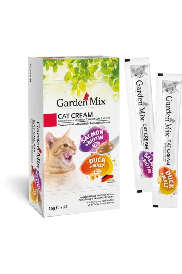Gardenmix Kedi Kreması Xxl Somon+ördek 15gr*24 Skt:12/2027 ürün görseli 1