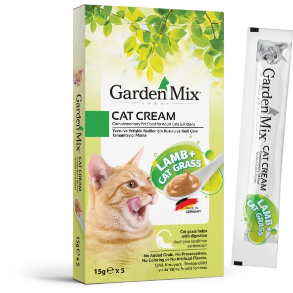 Gardenmix Kedi Kreması Kuzu+kedi Otu 15gr*5 Skt:12/2027 ürün görseli 1