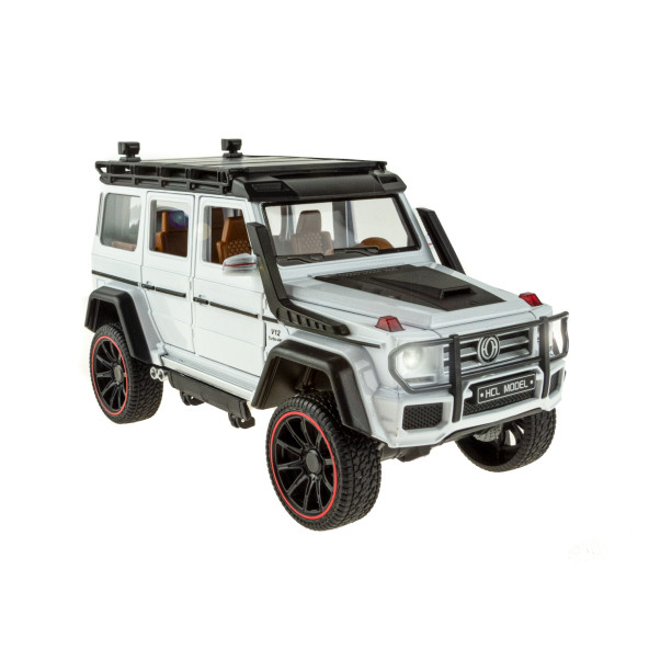 1:16 Ölçek Metal Model Suv Araba Çek Bırak Işıklı Sesli Beyaz ürün görseli 1